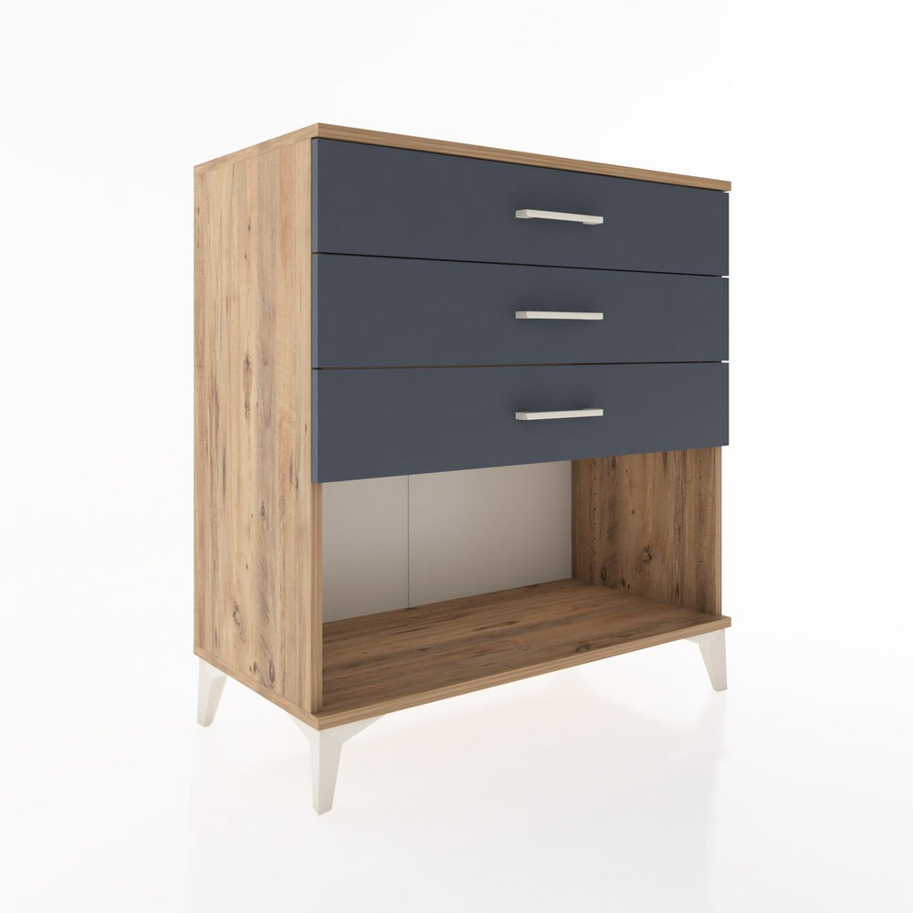 Woodntry Modüler Şifonyer Çam 88x44x84 cm Çekmeceli ve Raflı CR11-3