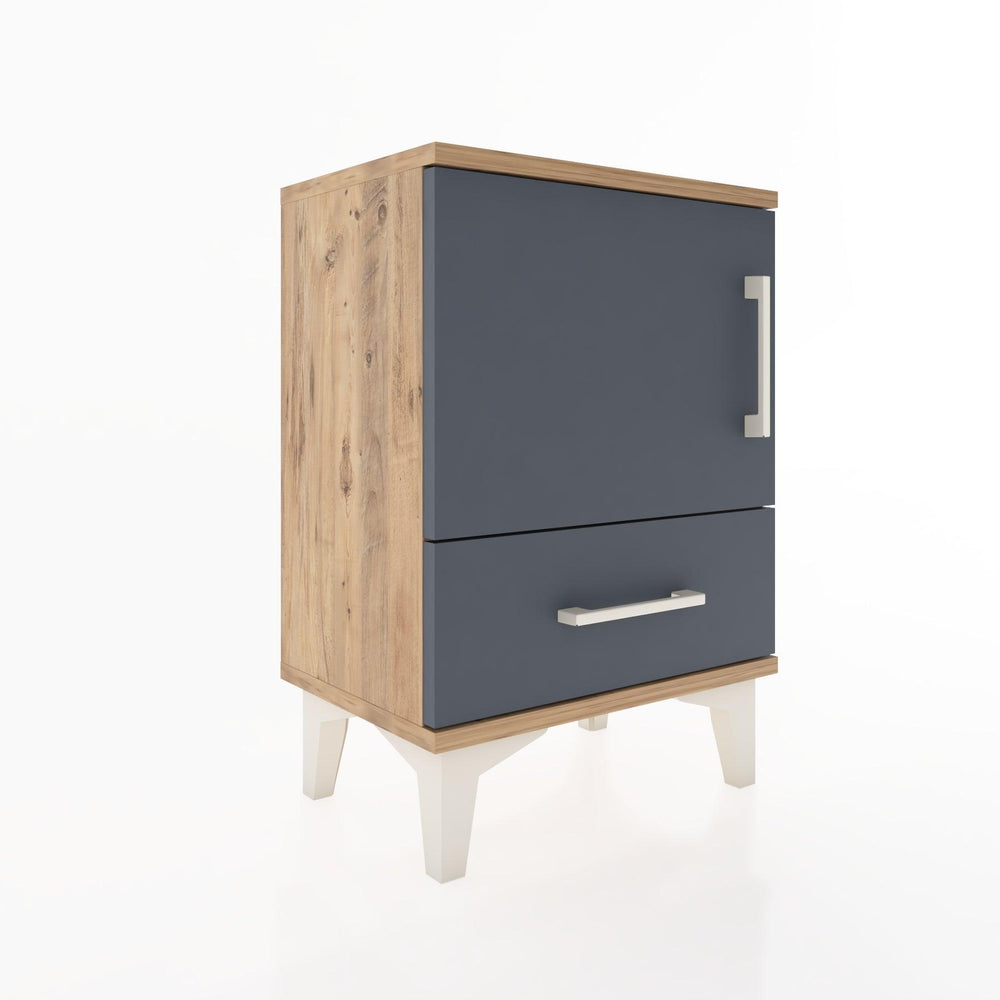 Woodntry Modüler Komodin Kapak ve Çekmeceli 44x30x52 cm Çam - Woodntry