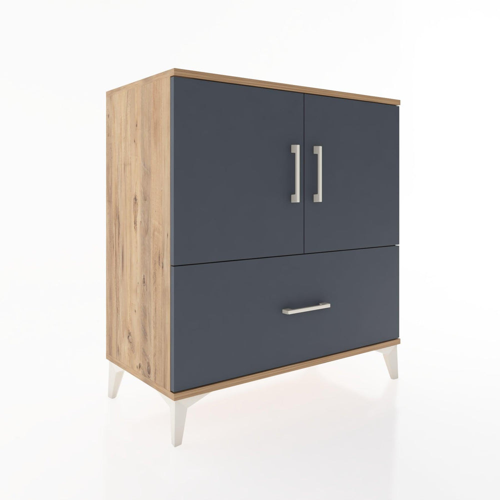 Woodntry Modüler Şifonyer Çam 88x44x84 cm Kapaklı ve Çekmeceli KC48-3