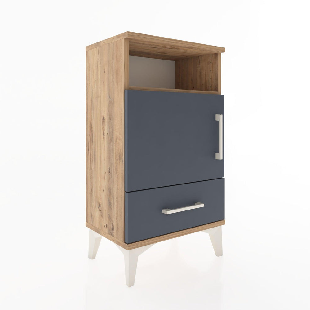 Woodntry Modüler Komodin Raf Kapak Çekmeceli 44x30x68 cm Çam - Woodntry