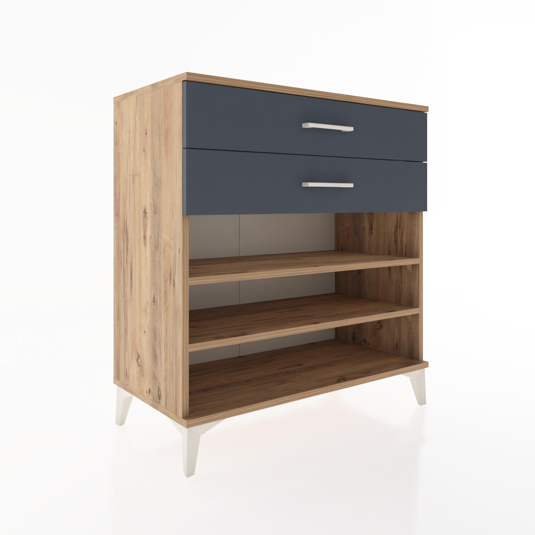 Woodntry Modüler Şifonyer Çam 88x44x84 cm Çekmeceli ve Raflı CR13-3