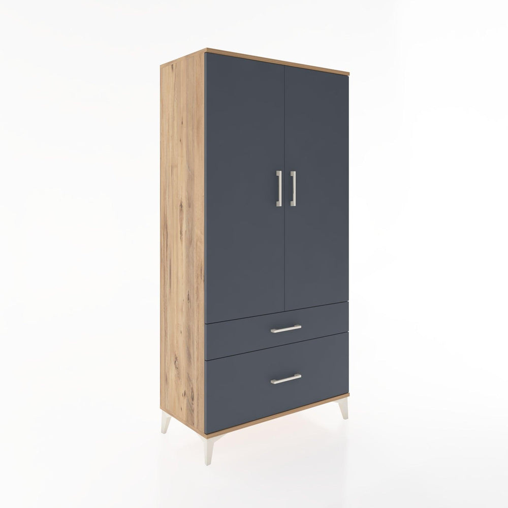 Woodntry Modular Cabinet Pine 88x44x170 cm with Doors and Drawers KC15-3