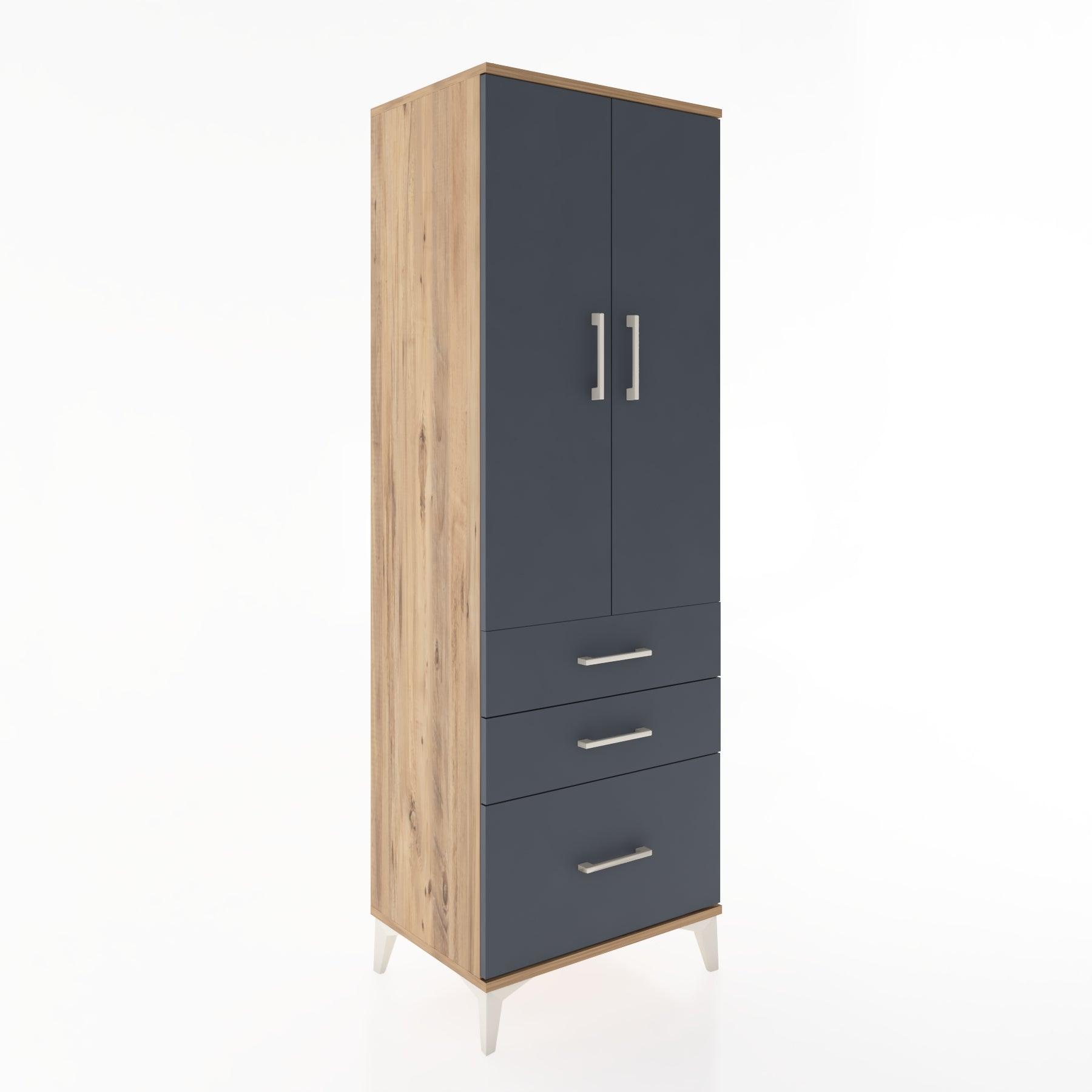 Woodntry Modular Cabinet Pine 60x44x170 cm with Doors and Drawers KC14-3