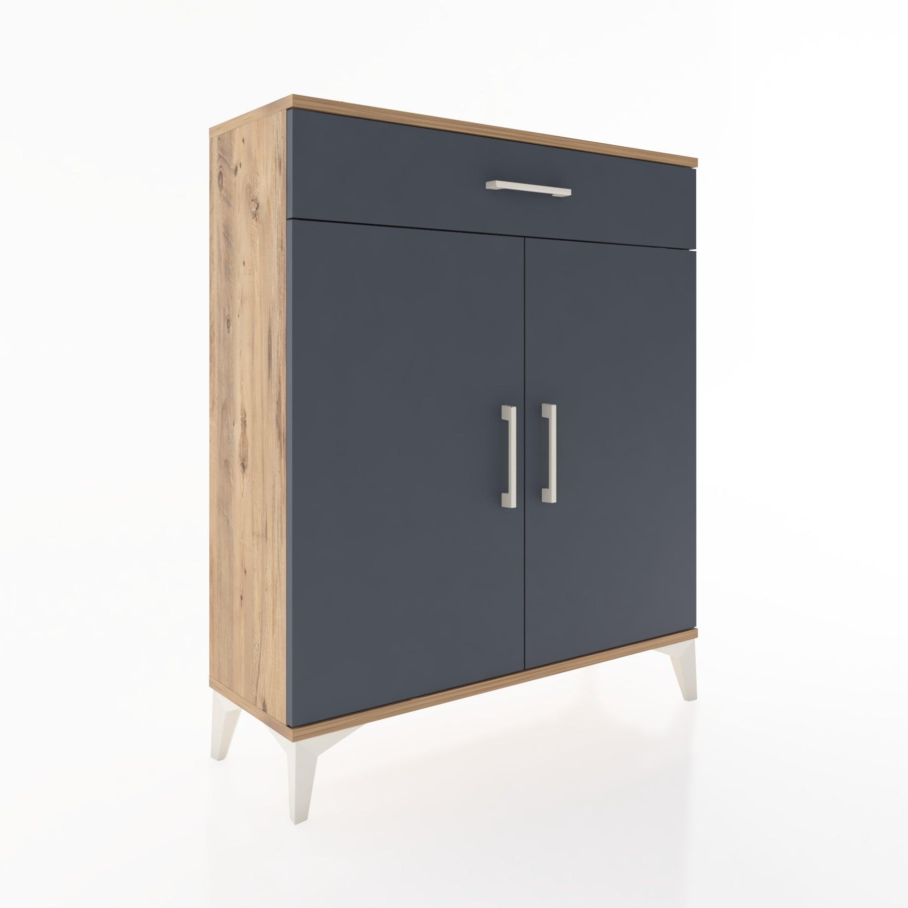 Woodntry Modüler Şifonyer Çam 88x30x94 cm Kapaklı ve Çekmeceli KC1-3