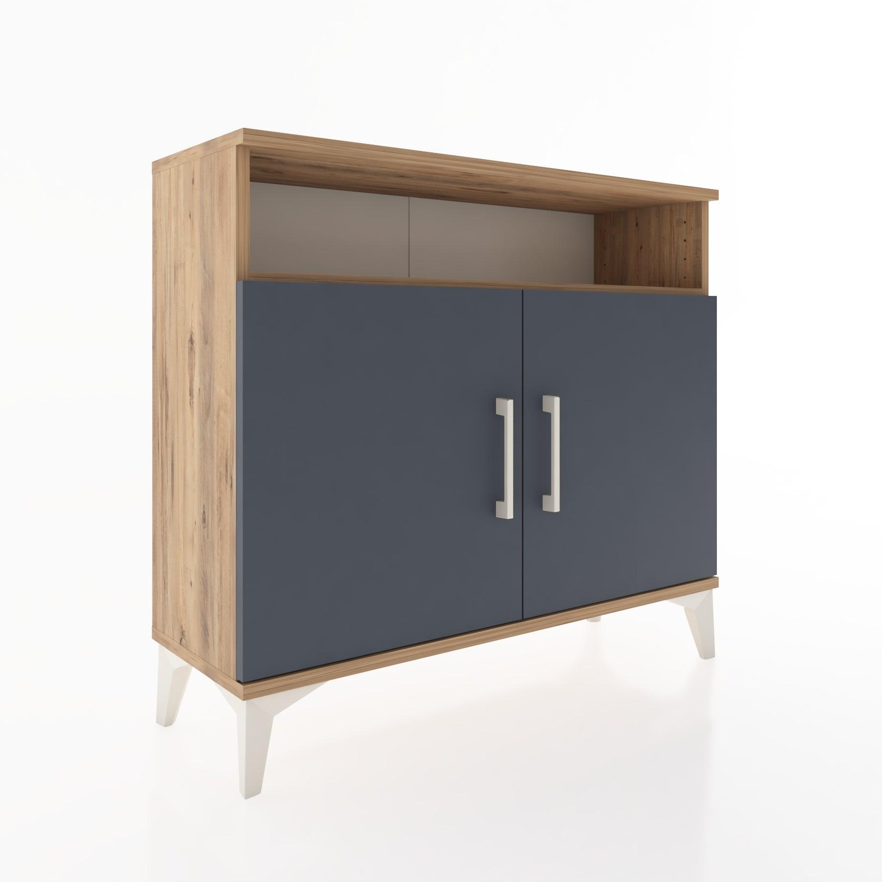 Woodntry Modüler Şifonyer Raf ve İki Kapaklı V1 88x30x68 cm Çam - Woodntry