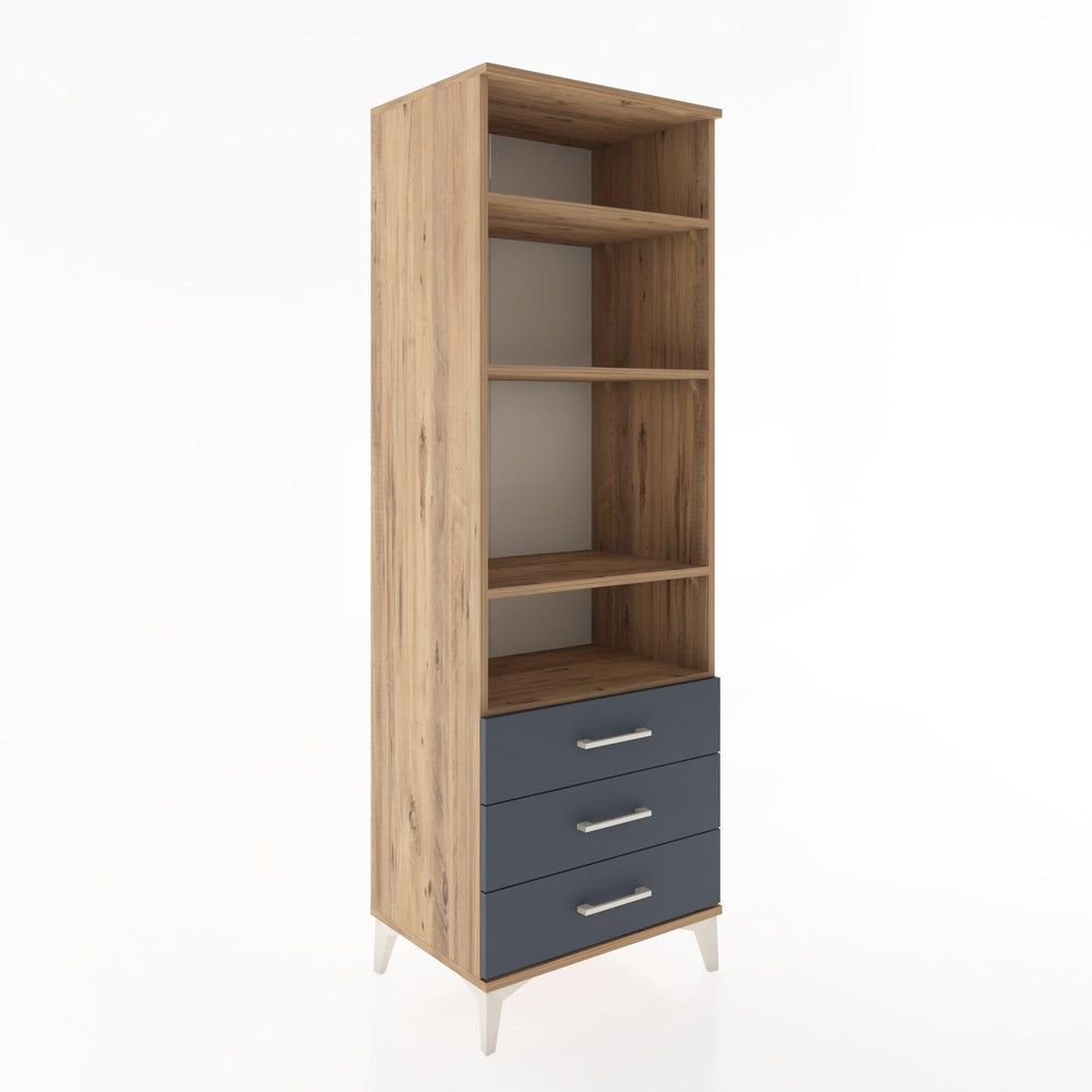 Woodntry Modüler Dolap Çam 60x44x170 cm Çekmeceli ve Raflı CR37-3