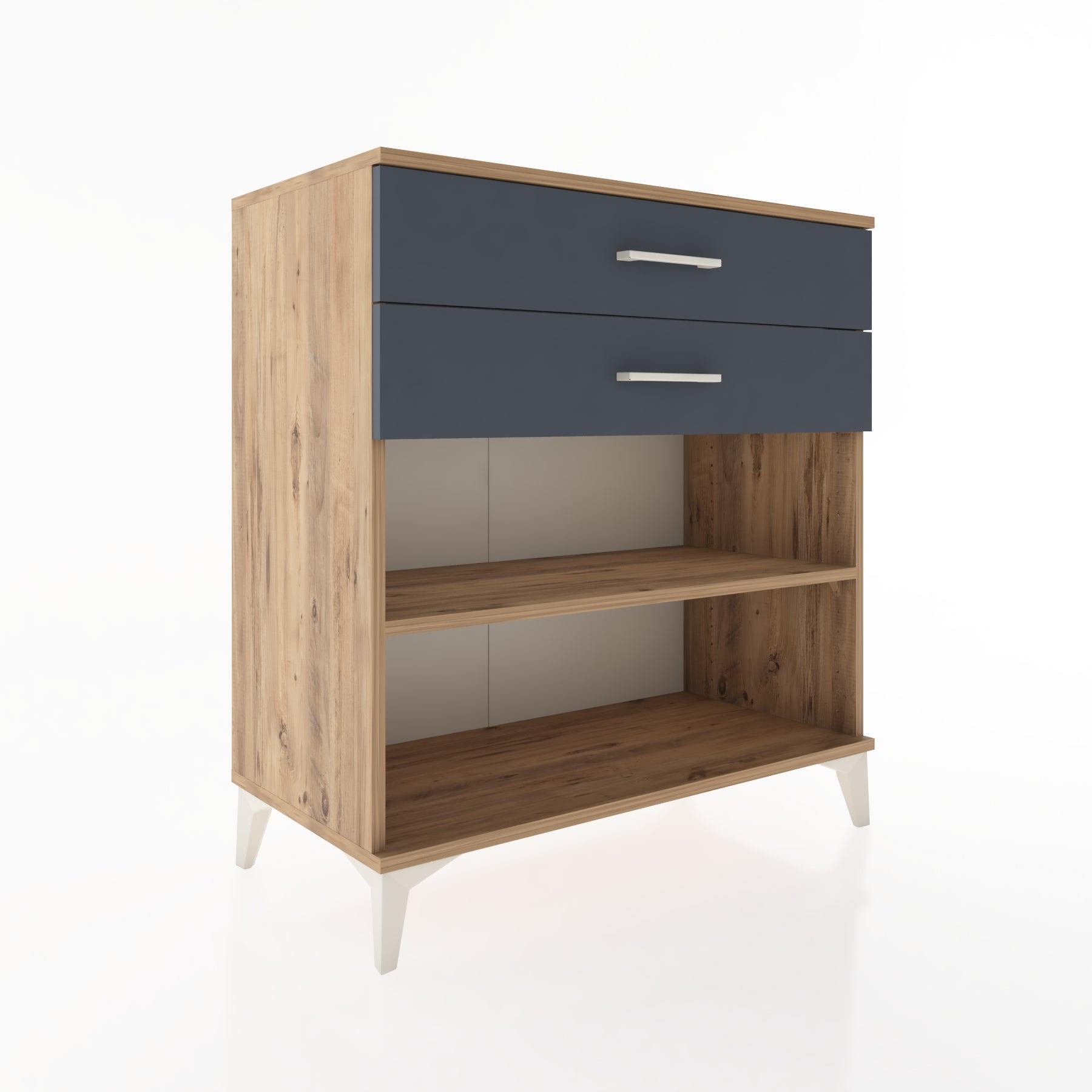 Woodntry Modüler Şifonyer Çam 88x44x84 cm Çekmeceli ve Raflı CR14-3