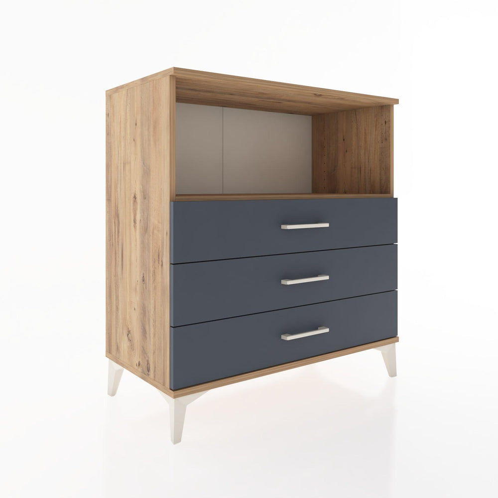 Woodntry Modüler Şifonyer Çam 88x44x84 cm Çekmeceli ve Raflı CR18-3