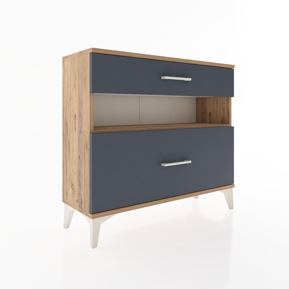 Woodntry Modüler Şifonyer İki Çekmeceli V9 88x30x68 cm Çam - Woodntry