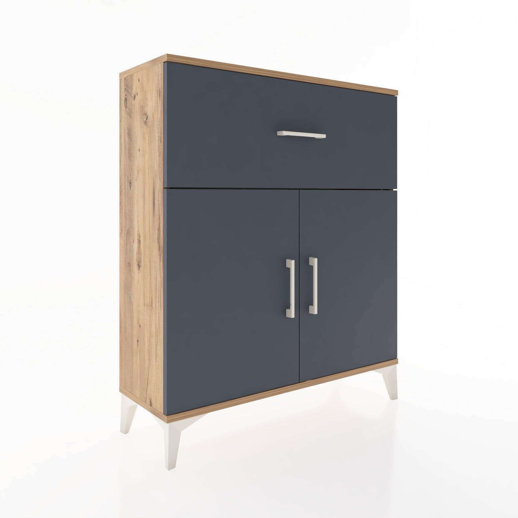 Woodntry Modüler Şifonyer Çam 88x30x94 cm Kapaklı ve Çekmeceli KC9-3