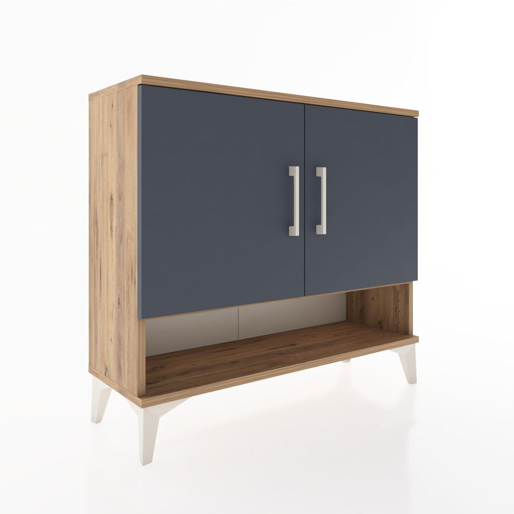 Woodntry Modüler Şifonyer İki Kapak ve Raflı V1 88x30x68 cm Çam - Woodntry