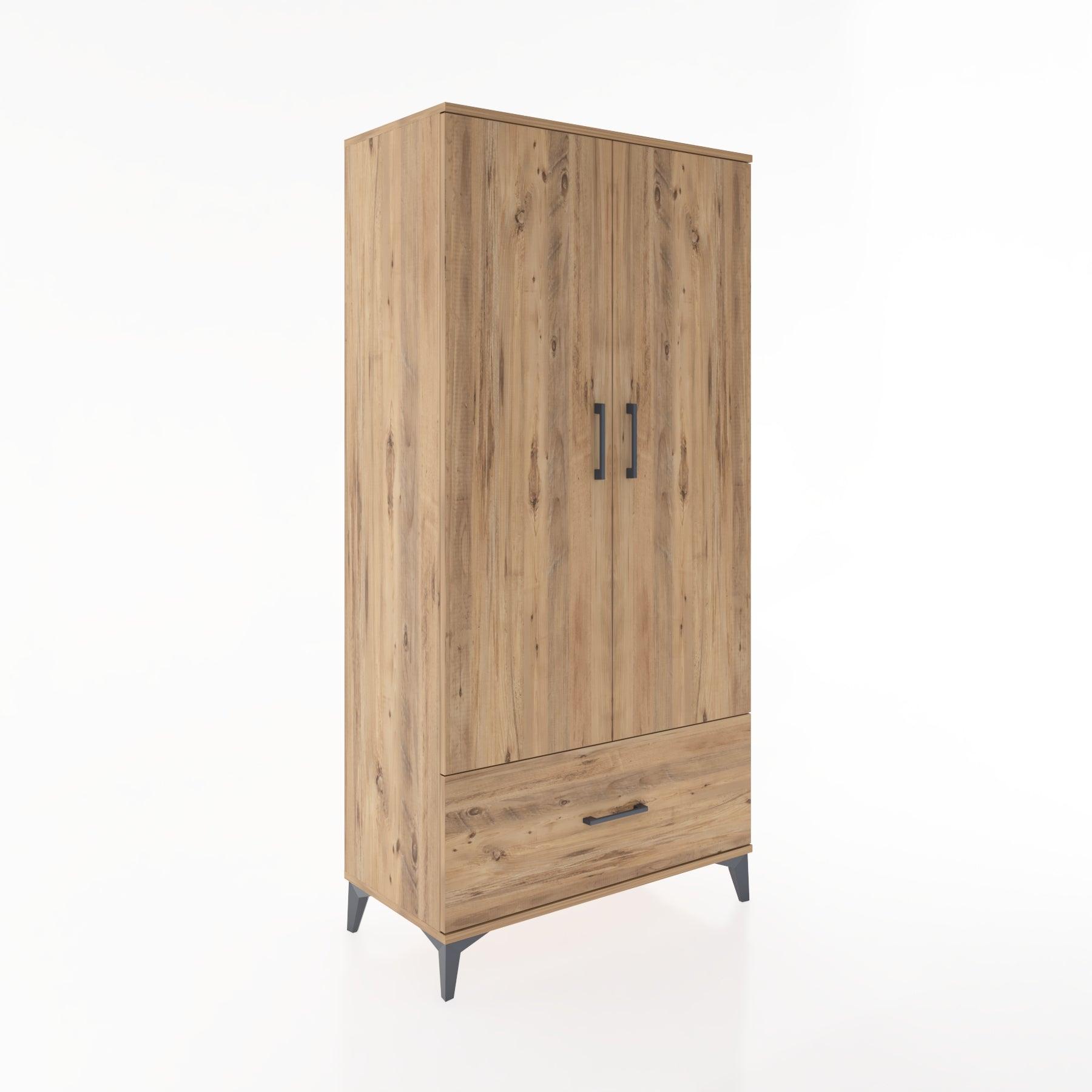 Woodntry Modular Cabinet Pine 88x44x170 cm with Doors and Drawers KC16-3