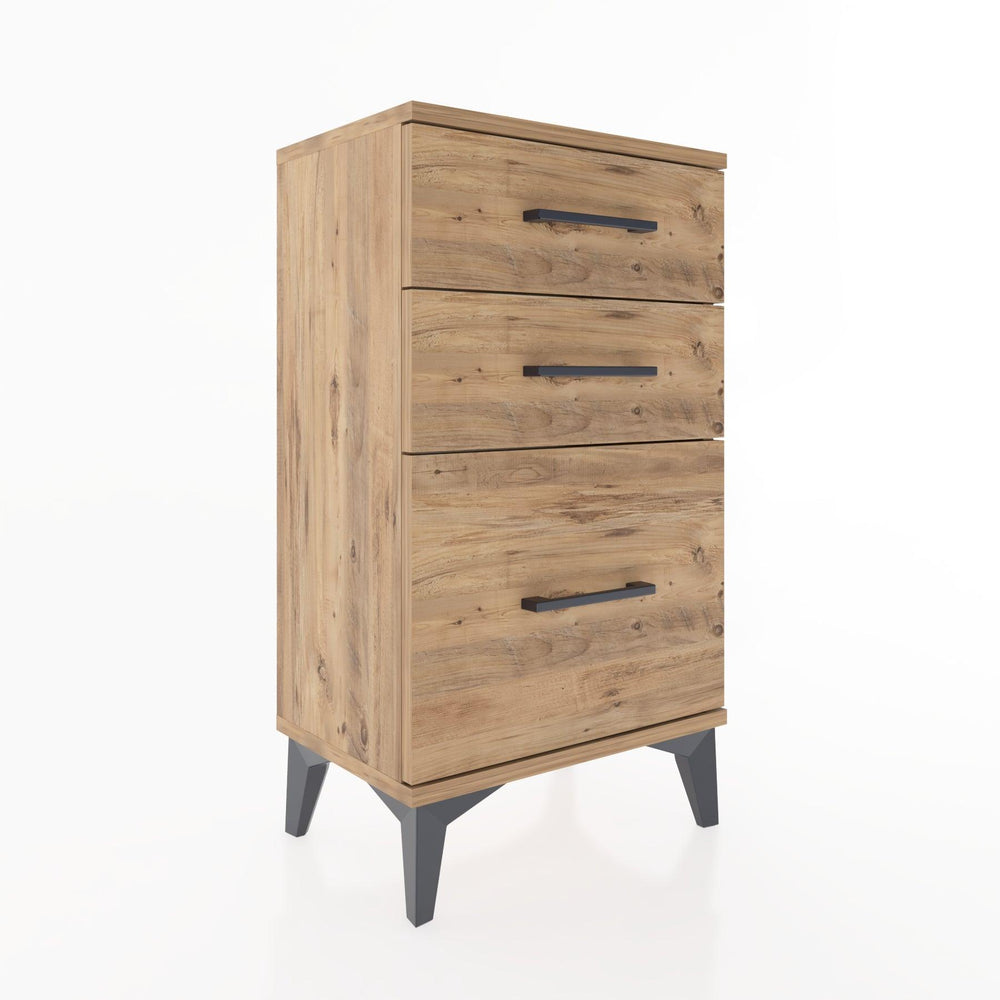 Woodntry Modüler Komodin Üç Çekmeceli V2 44x30x68 cm Çam - Woodntry
