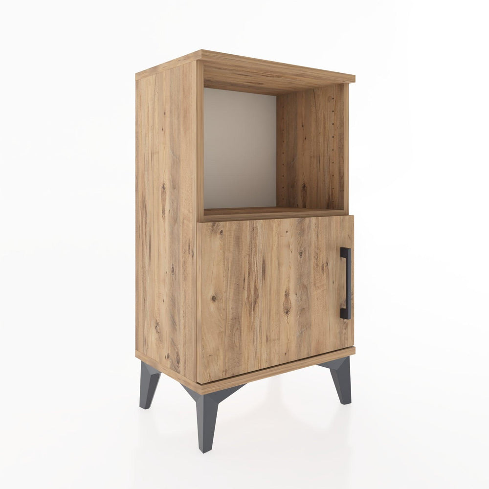 Woodntry Modüler Komodin Raf ve Tek Kapaklı V1 44x30x68 cm Çam - Woodntry