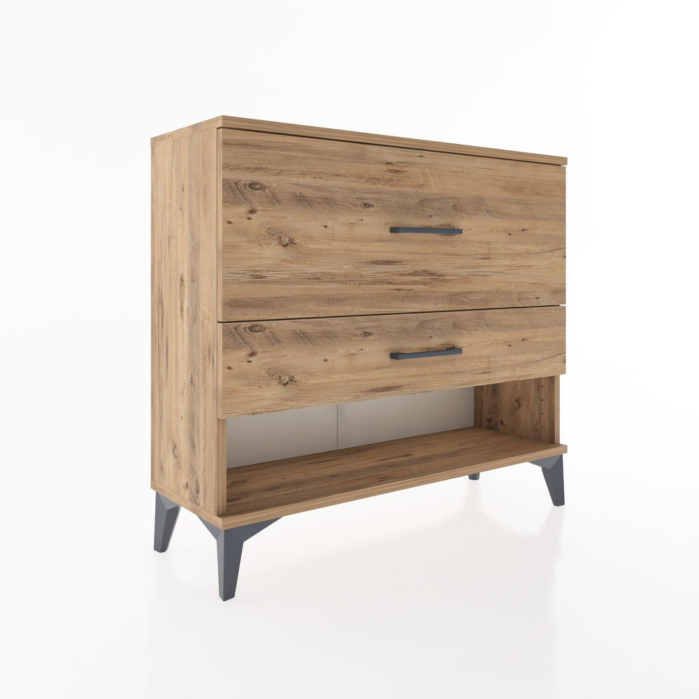 Woodntry Modüler Şifonyer İki Çekmeceli V5 88x30x68 cm Çam - Woodntry