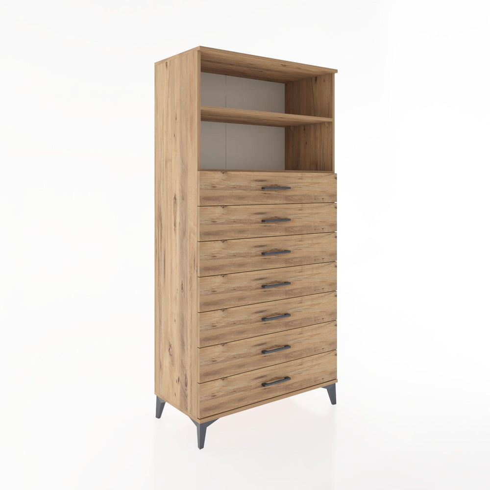 Woodntry Modular Cabinet Pine 88x44x170 cm with Drawers and Shelves CR33-3