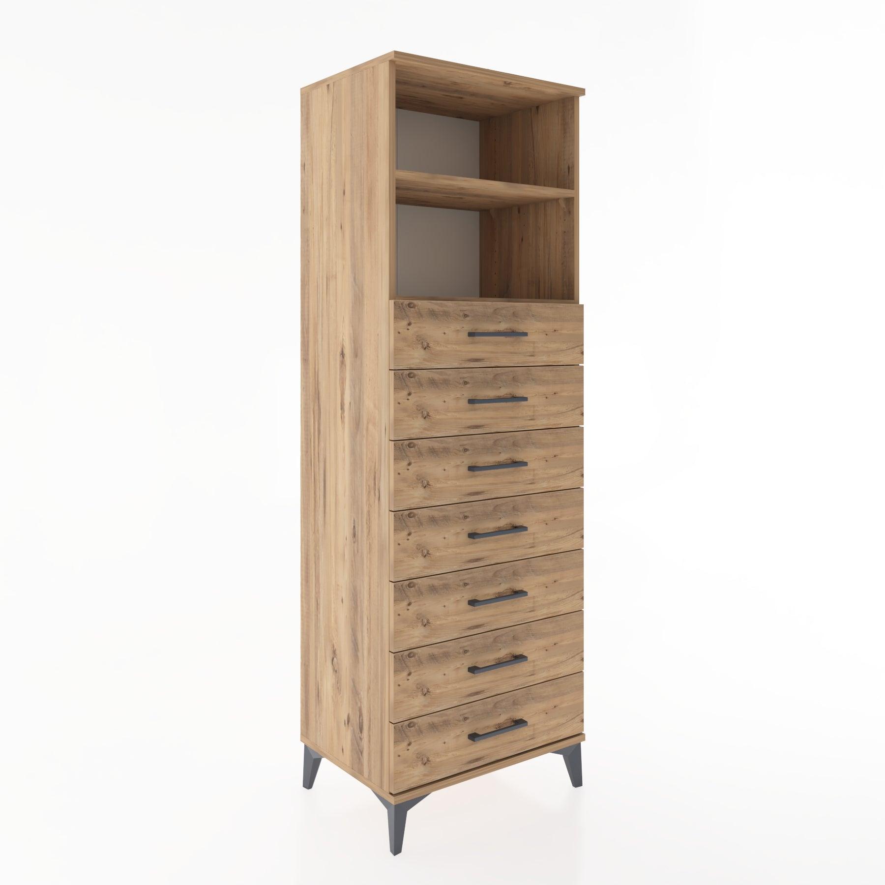 Woodntry Modular Cabinet Pine 60x44x170 cm with Drawers and Shelves CR33-3