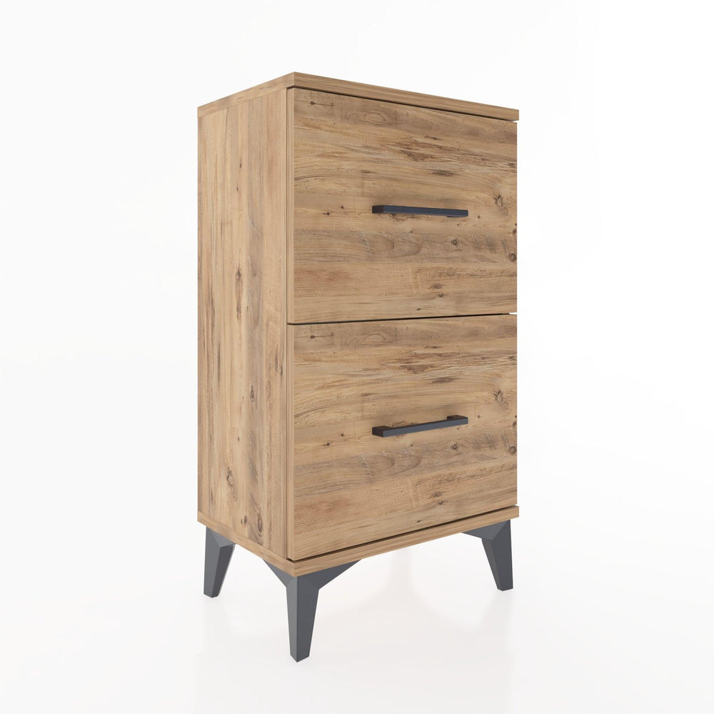 Woodntry Modüler Komodin İki Çekmeceli 44x30x68 cm Çam - Woodntry