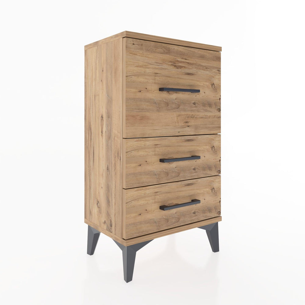 Woodntry Modüler Komodin Üç Çekmeceli V1 44x30x68 cm Çam - Woodntry