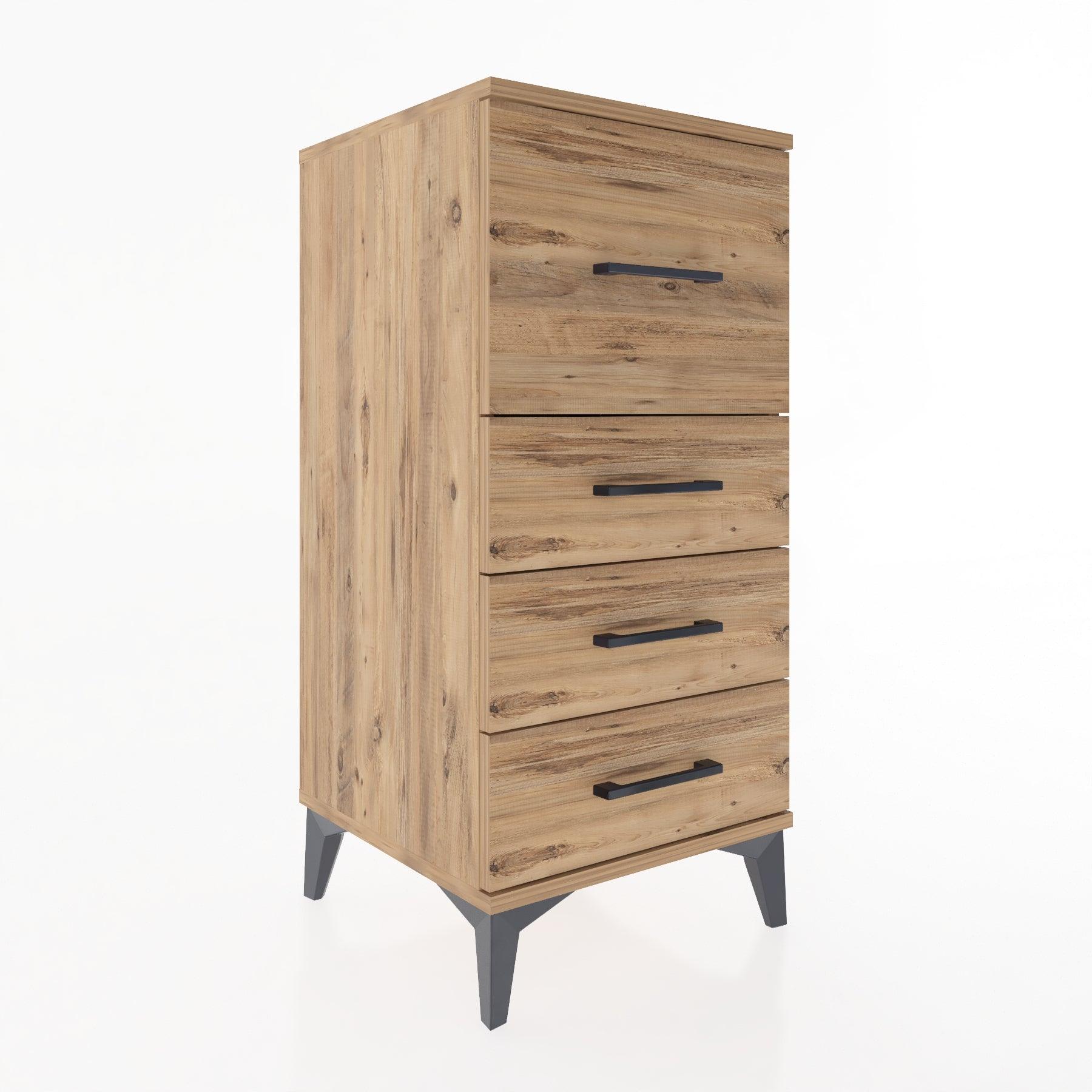 Woodntry Modular Nightstand Pine 44x44x84 cm Drawer C1-3