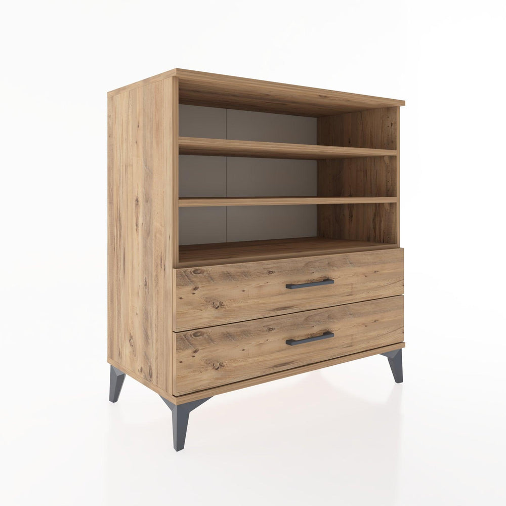 Woodntry Modüler Şifonyer Çam 88x44x84 cm Çekmeceli ve Raflı CR15-3