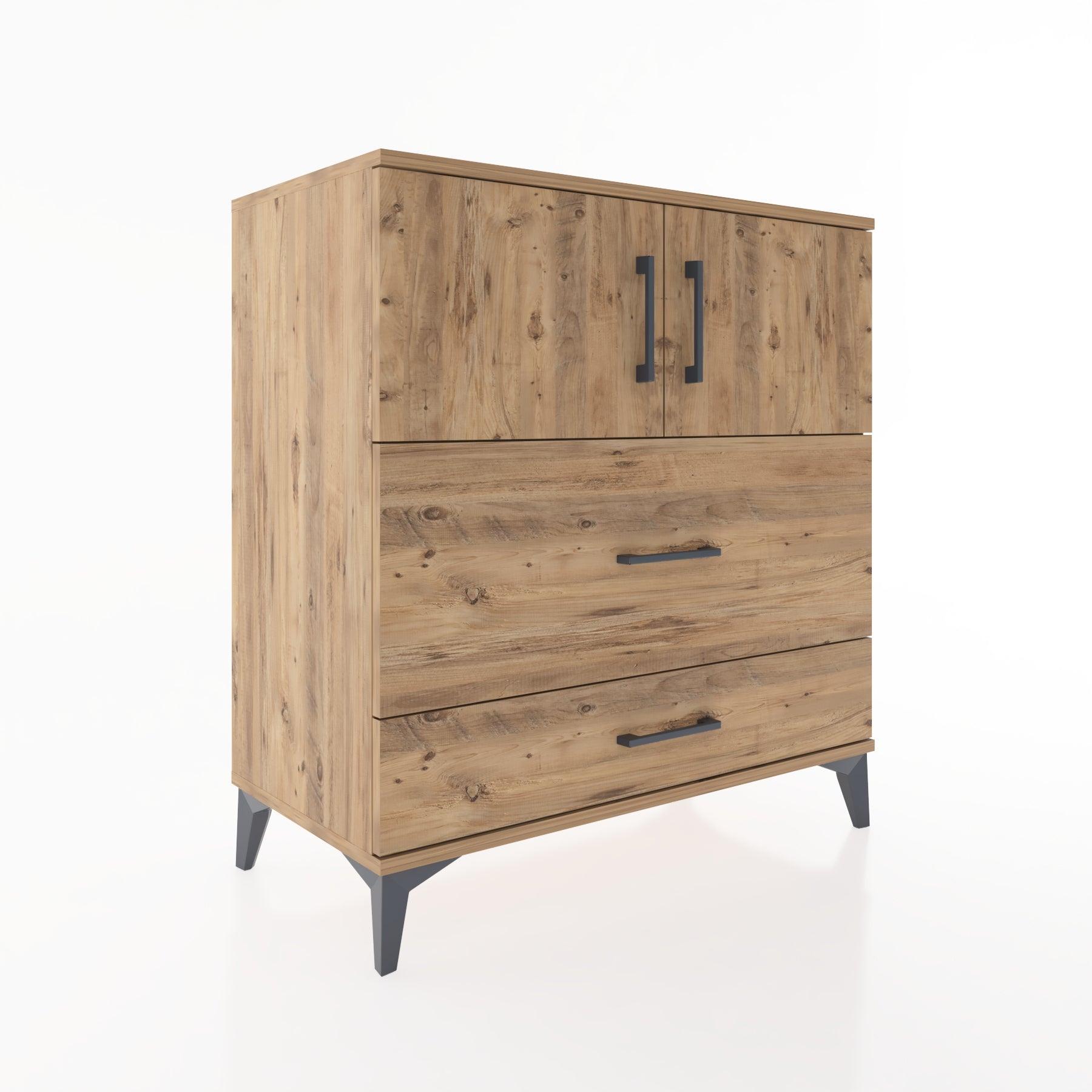 Woodntry Modular Dresser Pine 88x44x84 cm with Cover and Drawer KC113-3