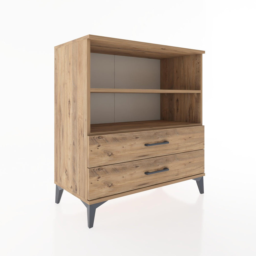 Woodntry Modüler Şifonyer Çam 88x44x84 cm Çekmeceli ve Raflı CR16-3