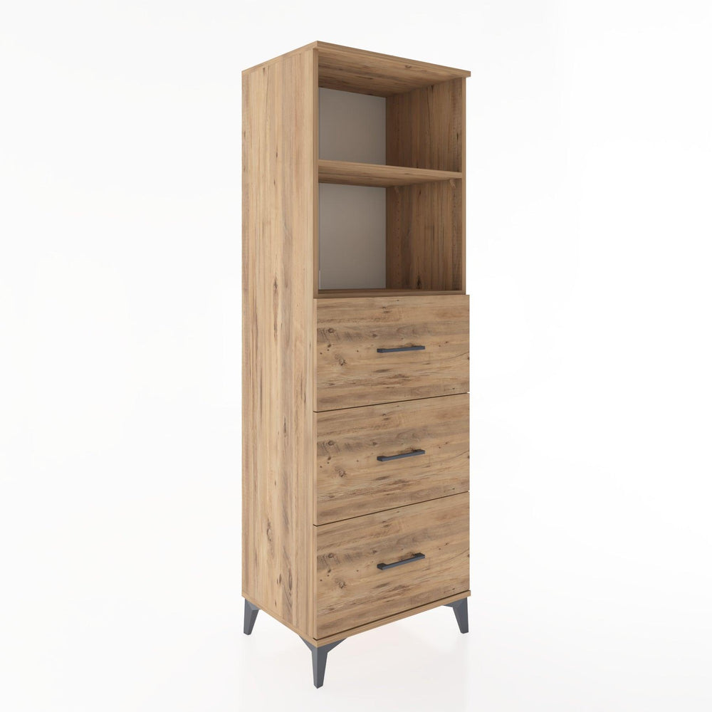 Woodntry Modular Cabinet Pine 60x44x170 cm with Drawers and Shelves CR51-3