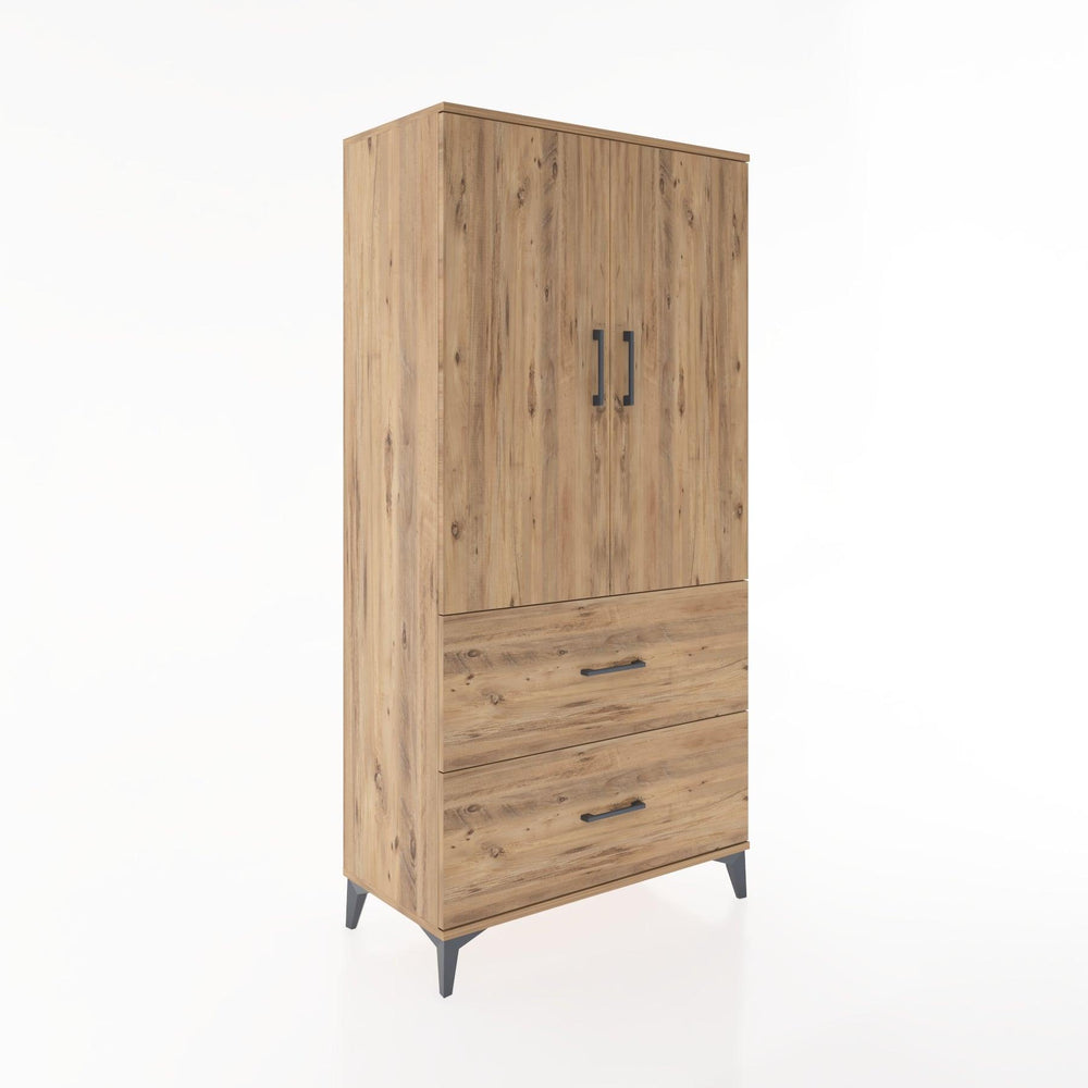 Woodntry Modular Cabinet Pine 88x44x170 cm with Doors and Drawers KC21-3