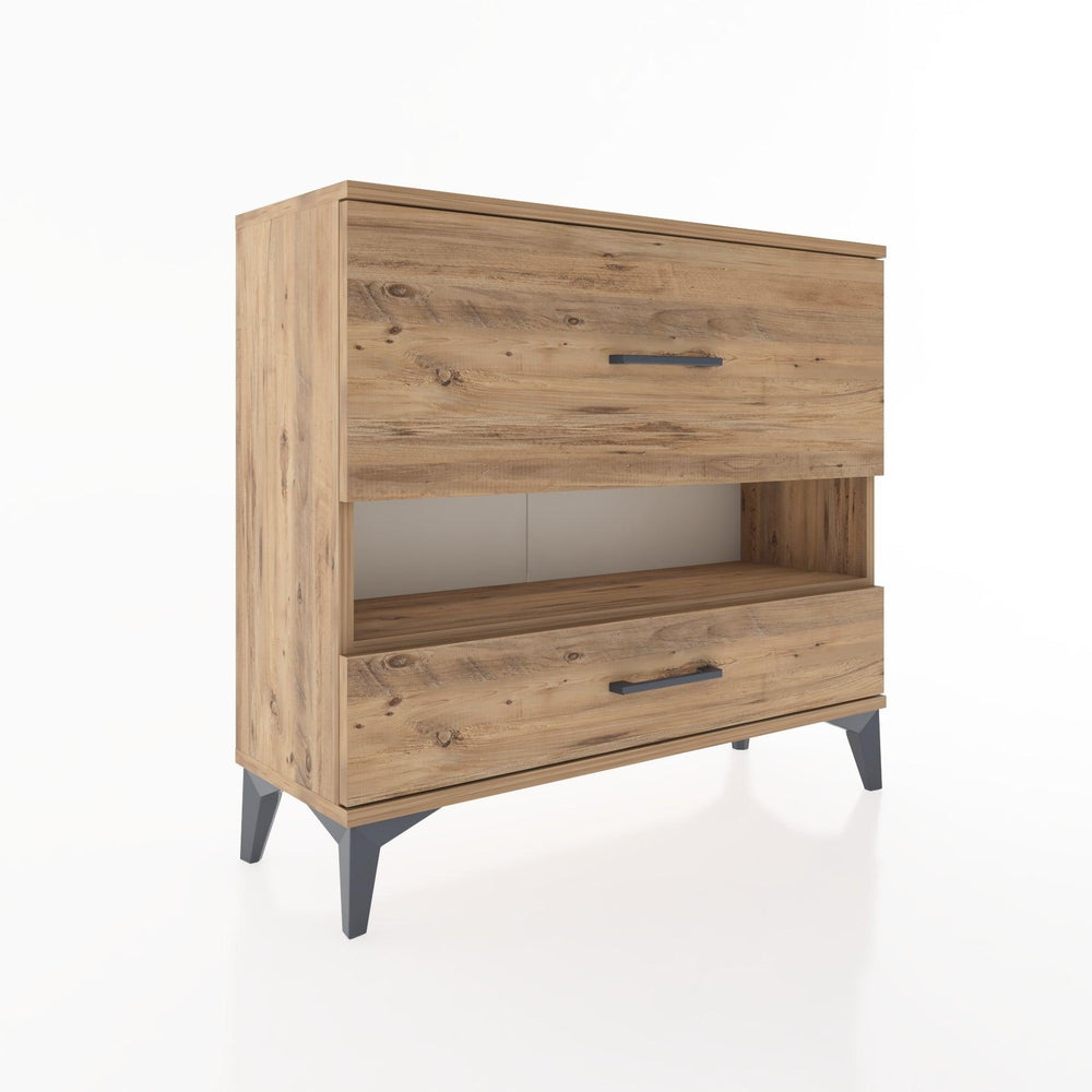 Woodntry Modüler Şifonyer İki Çekmeceli V10 88x30x68 cm Çam - Woodntry