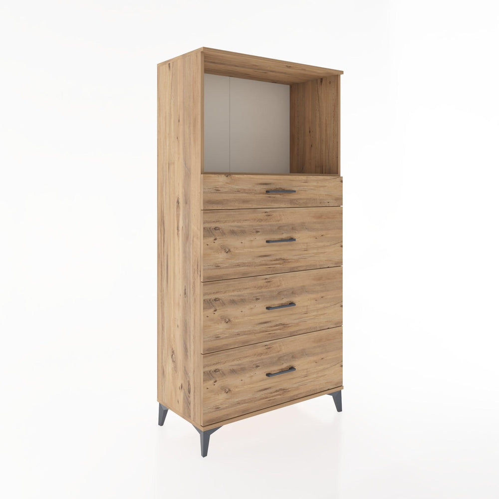 Woodntry Modular Cabinet Pine 88x44x170 cm with Drawers and Shelves CR51-3