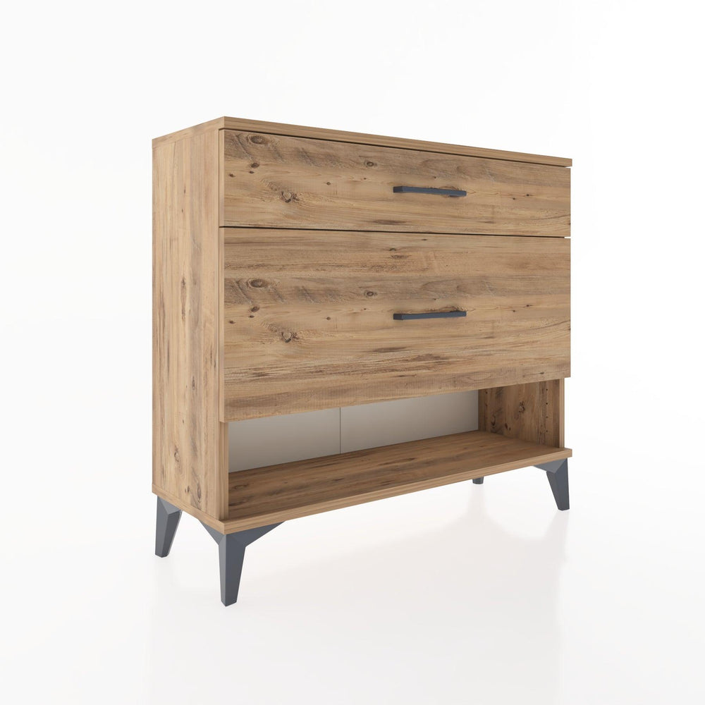 Woodntry Modüler Şifonyer İki Çekmeceli V8 88x30x68 cm Çam - Woodntry