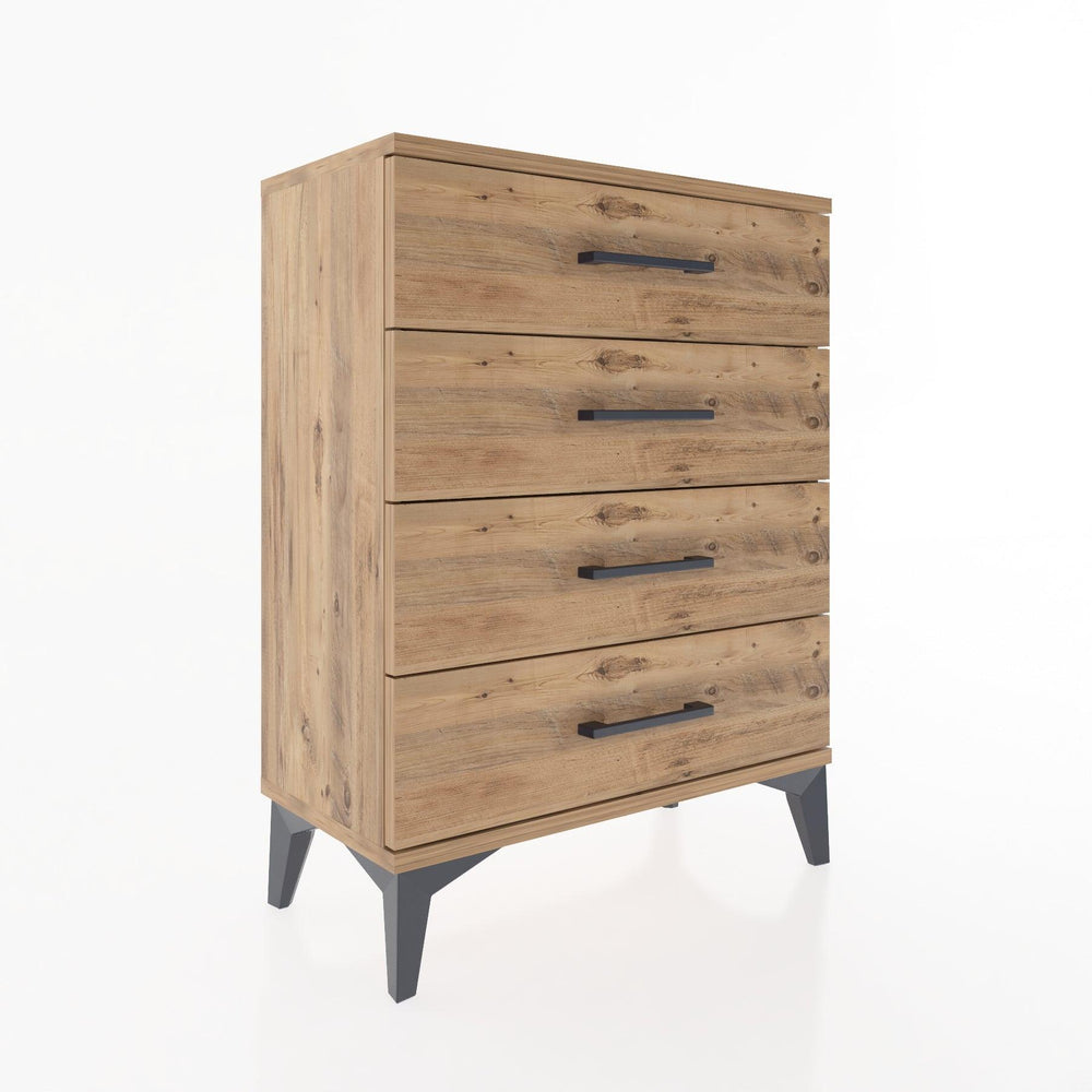 Woodntry Modüler Komodin Çam 60x30x68 cm Çekmeceli C1-3