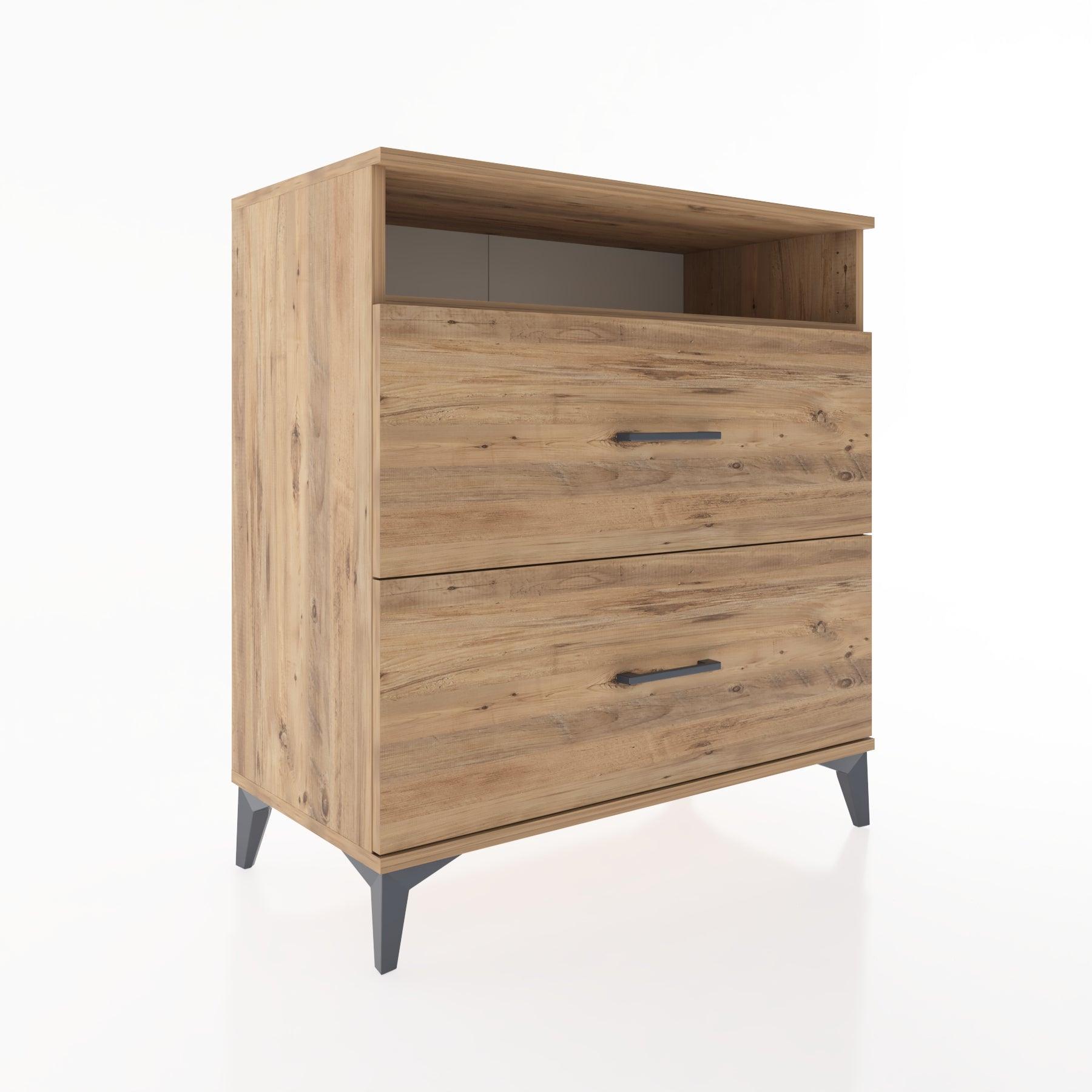 Woodntry Modüler Şifonyer Çam 88x44x84 cm Çekmeceli ve Raflı CR3-3