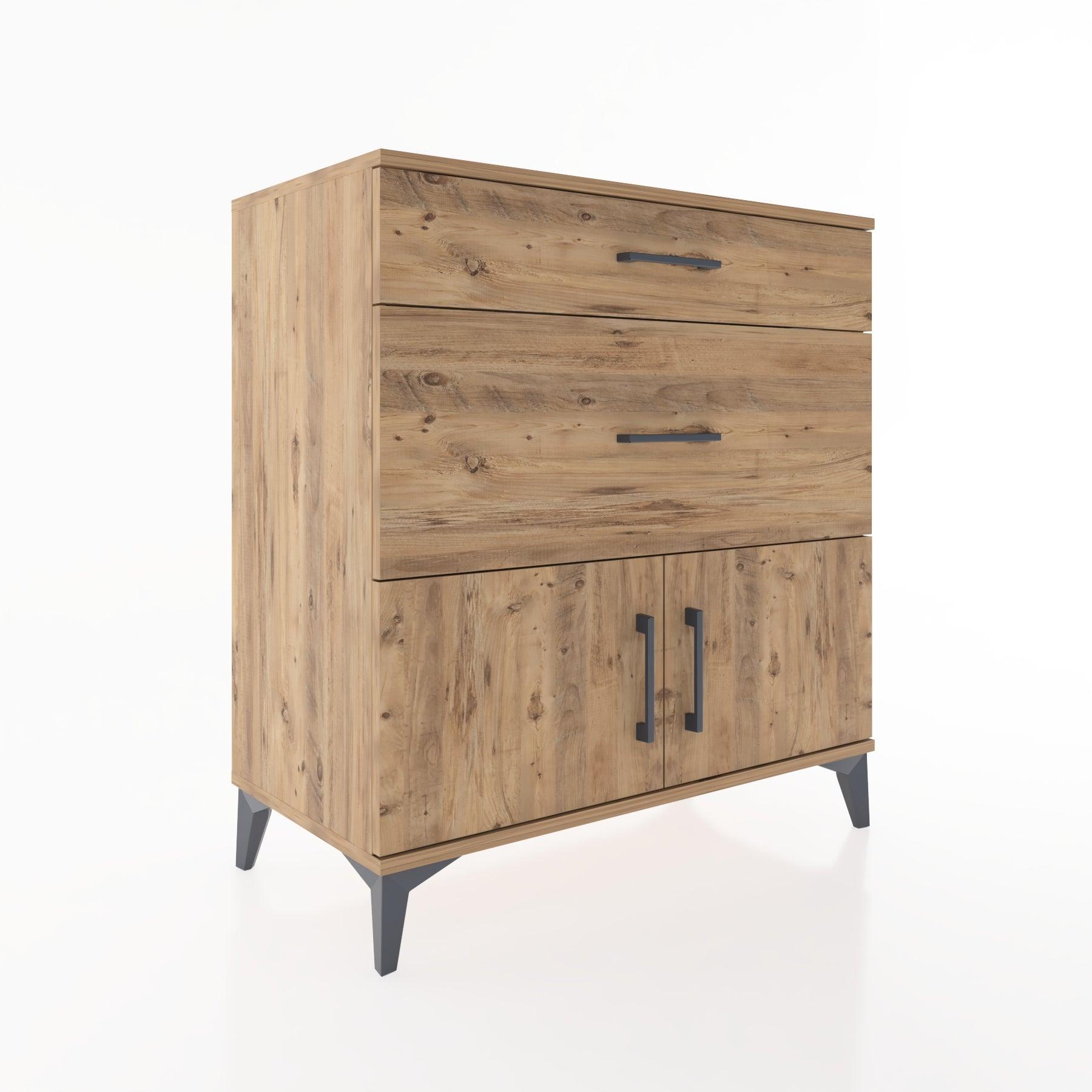 Woodntry Modular Dresser Pine 88x44x84 cm with Cover and Drawer KC115-3