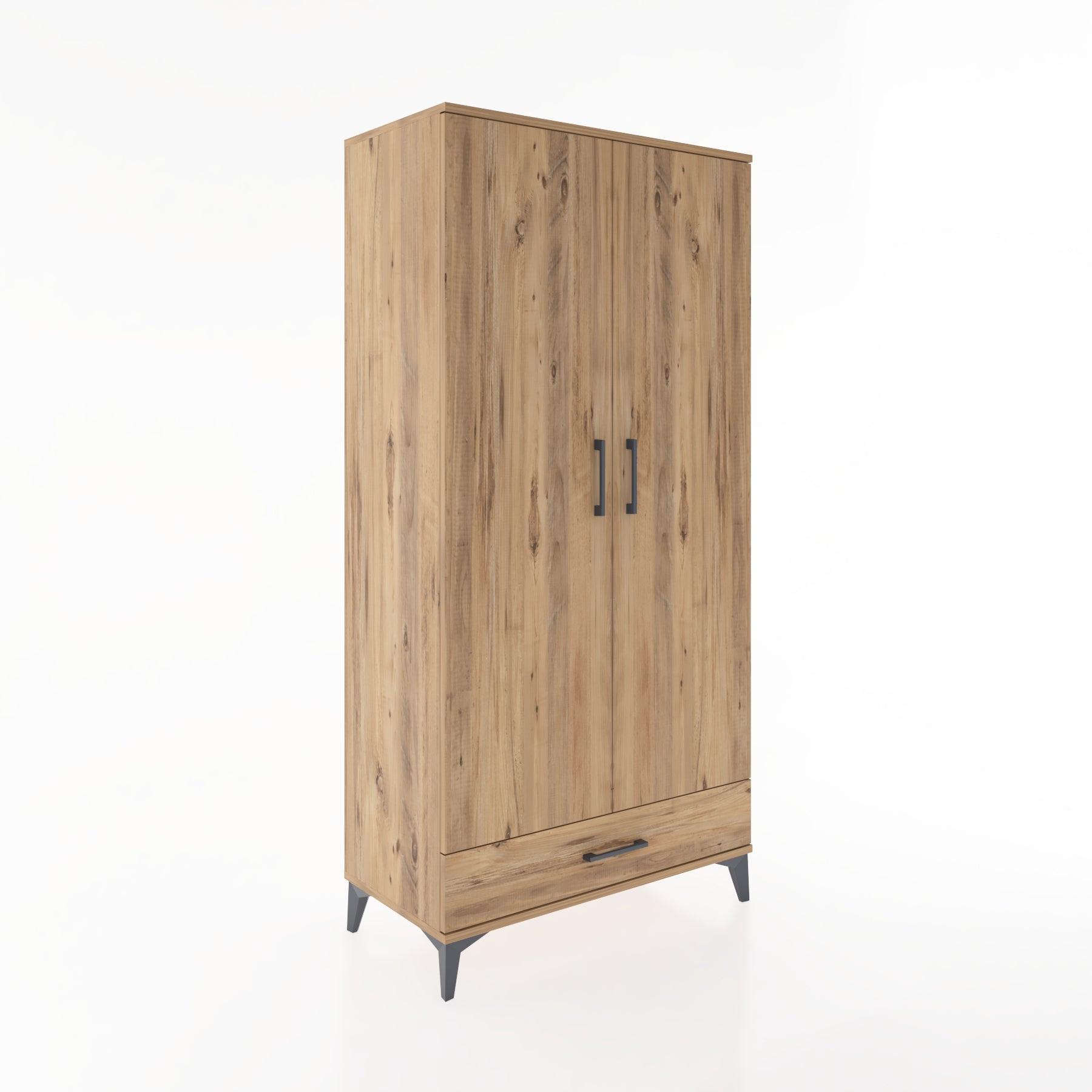 Woodntry Modular Cabinet Pine 88x44x170 cm with Doors and Drawers KC8-3
