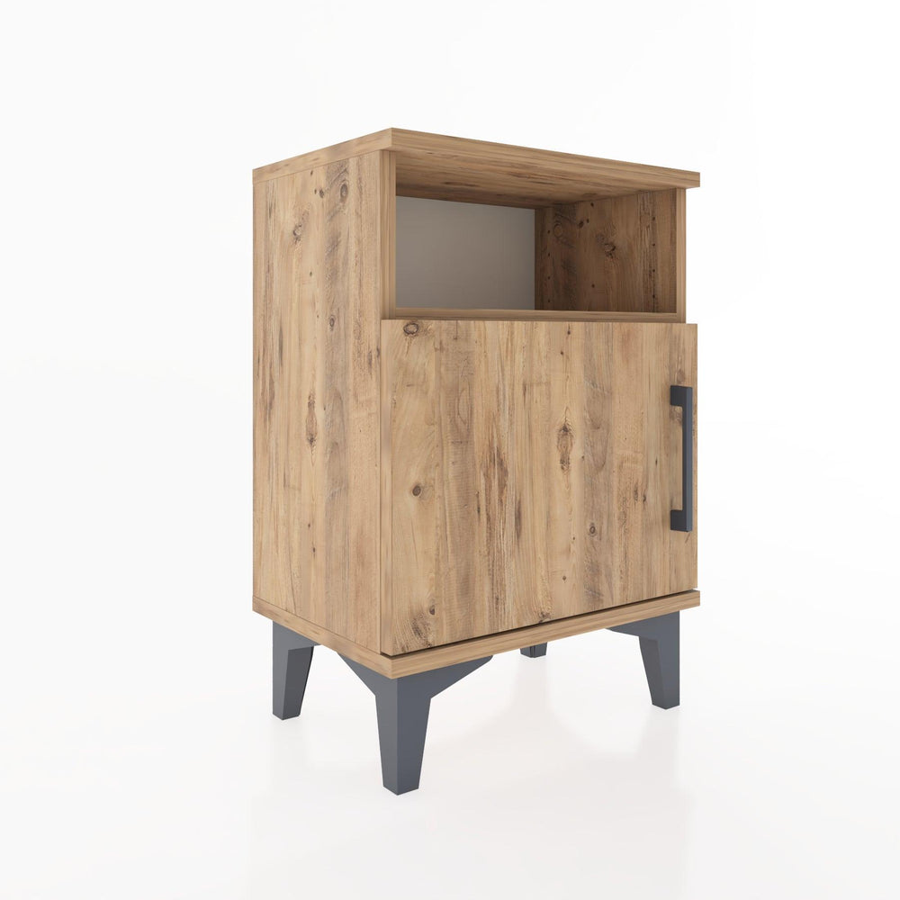 Woodntry Modüler Komodin Raf ve Tek Kapaklı 44x30x52 cm Çam - Woodntry