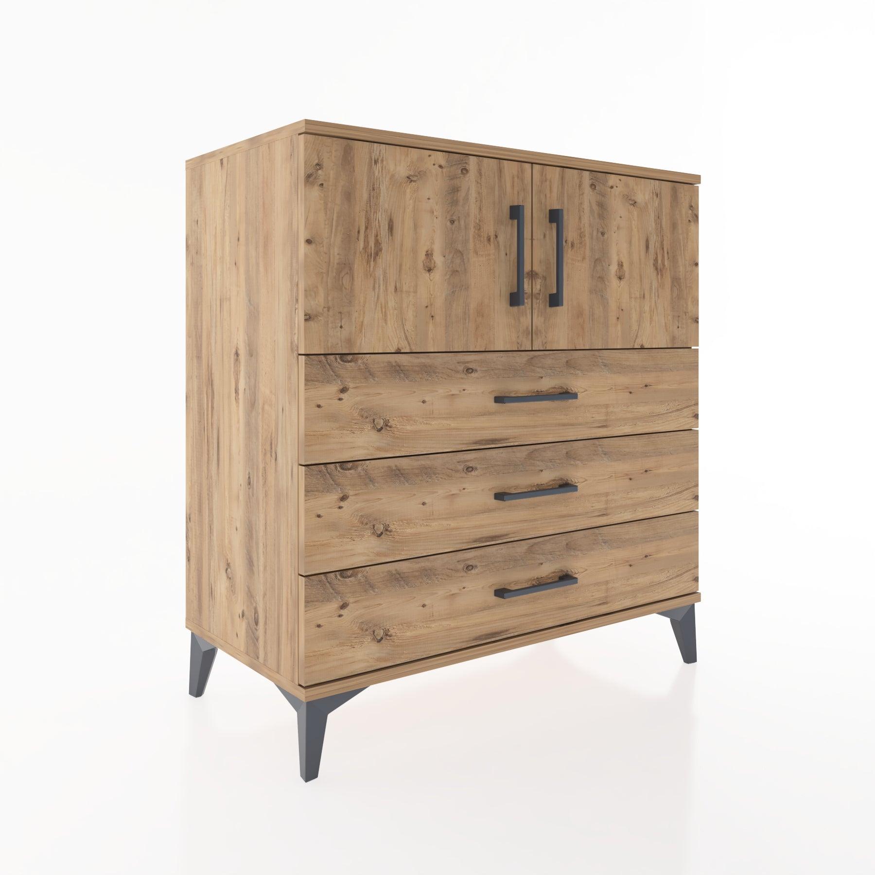 Woodntry Modular Dresser Pine 88x44x84 cm with Cover and Drawer KC97-3