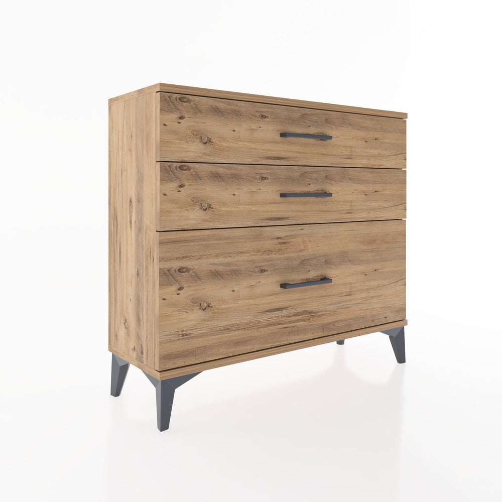 Woodntry Modüler Şifonyer Üç Çekmeceli V3 88x30x68 cm Çam - Woodntry