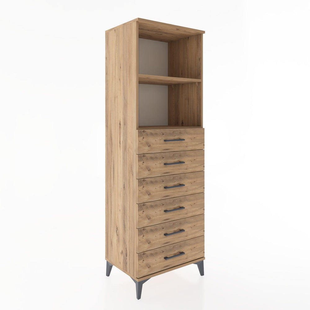 Woodntry Modular Cabinet Pine 60x44x170 cm with Drawers and Shelves CR34-3