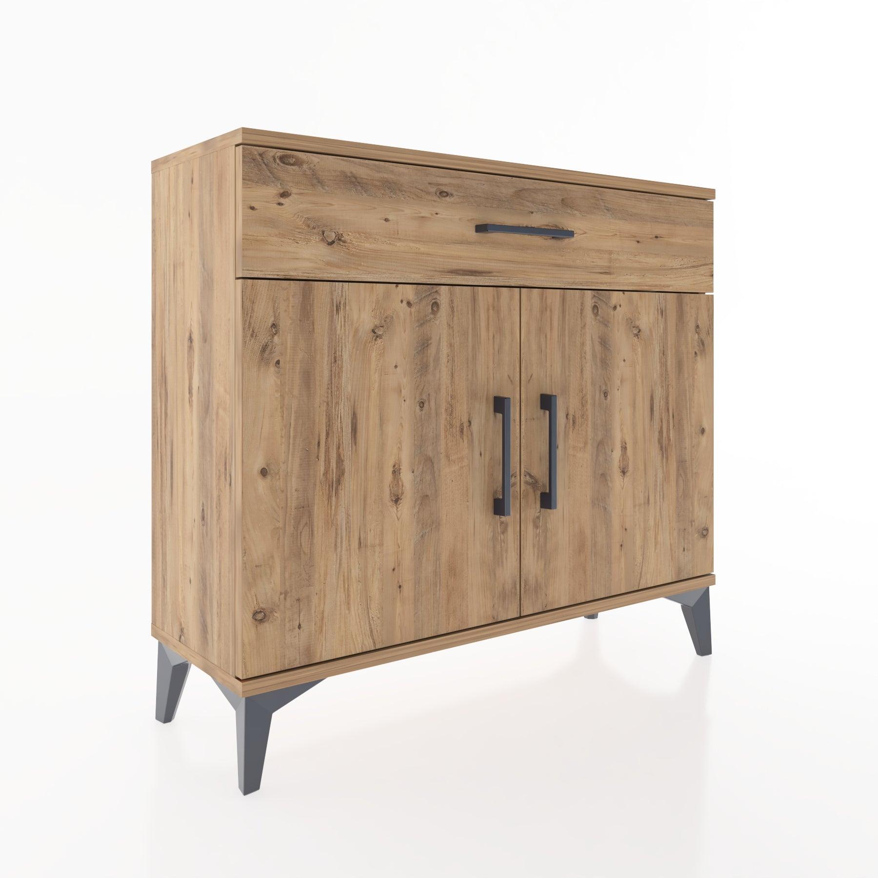 Woodntry Modüler Şifonyer Çekmece ve Kapaklı V1 88x30x68 cm Çam - Woodntry