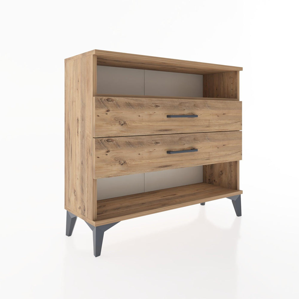 Woodntry Modüler Şifonyer İki Çekmeceli V3 88x30x68 cm Çam - Woodntry