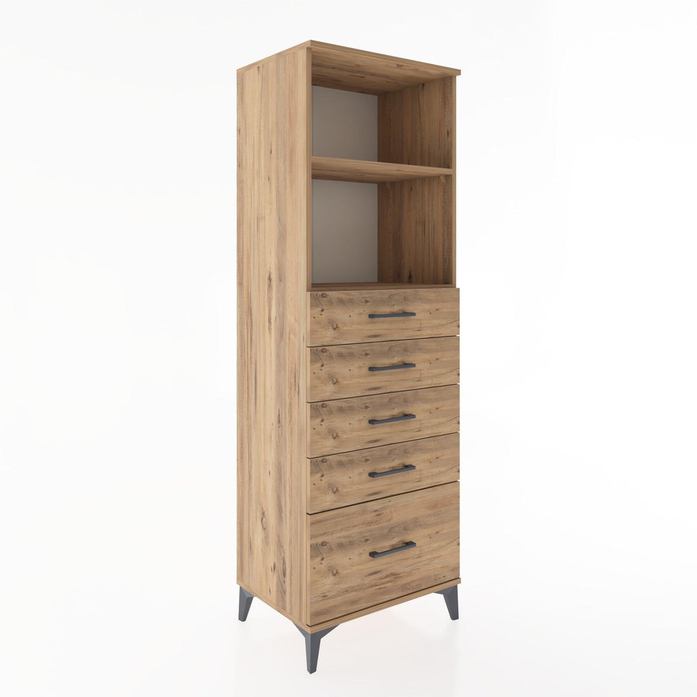 Woodntry Modular Cabinet Pine 60x44x170 cm with Drawers and Shelves CR40-3
