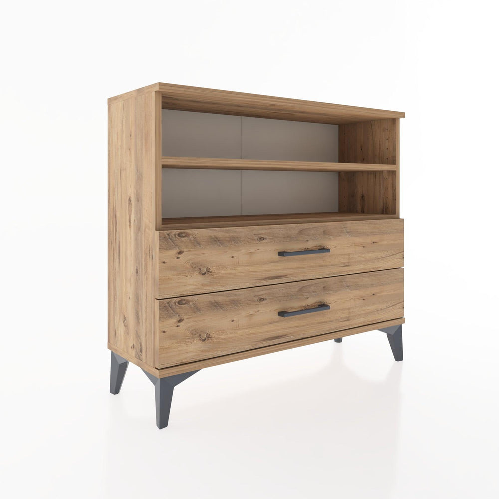 Woodntry Modüler Şifonyer İki Çekmeceli V2 88x30x68 cm Çam - Woodntry