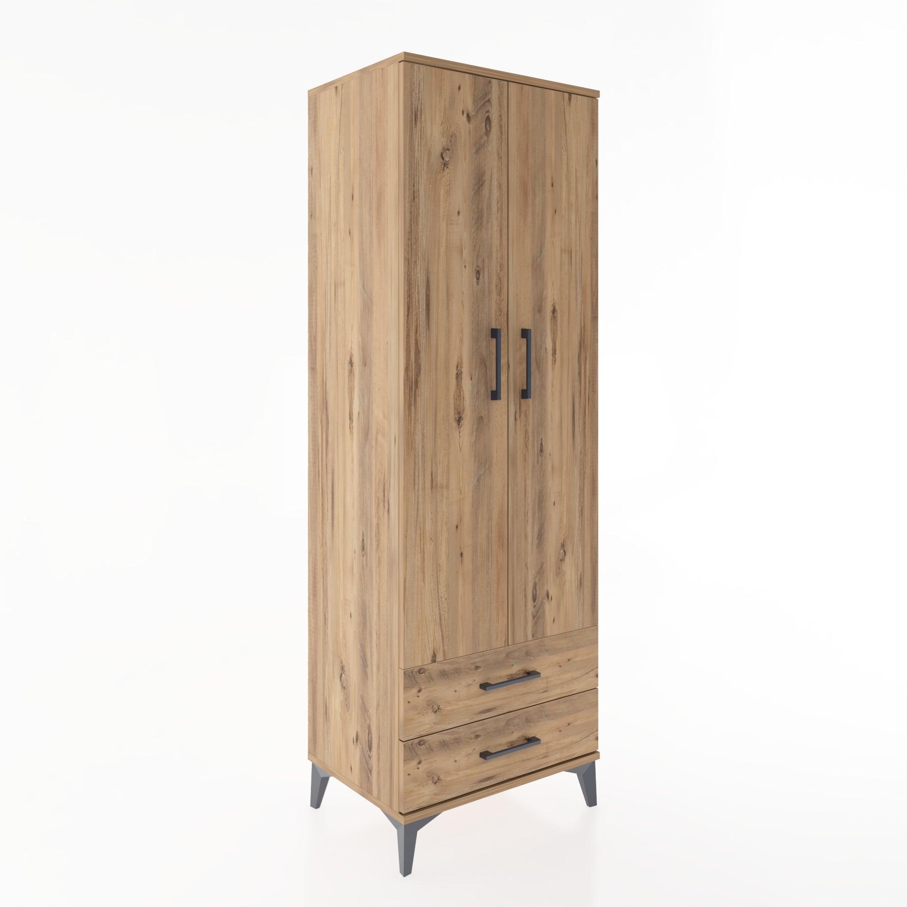 Woodntry Modular Cabinet Pine 60x44x170 cm with Doors and Drawers KC7-3