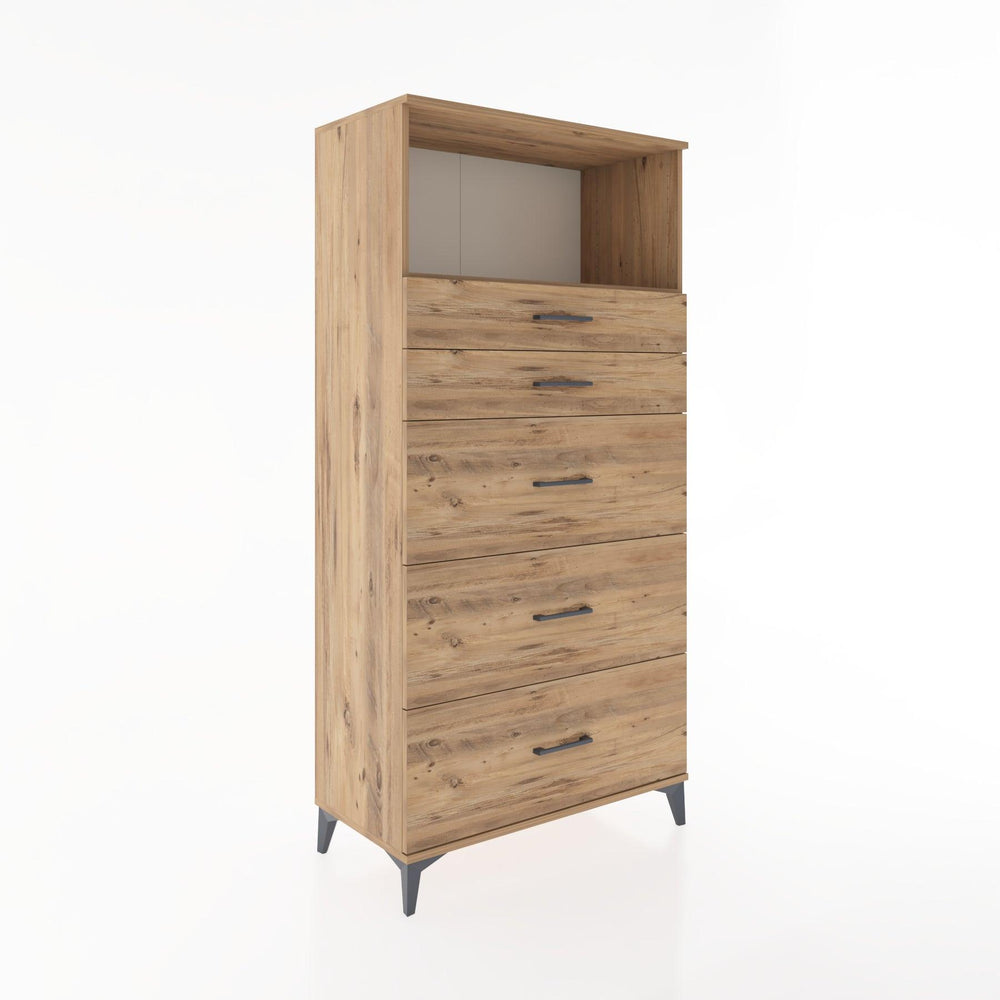 Woodntry Modular Cabinet Pine 88x44x170 cm with Drawers and Shelves CR50-3
