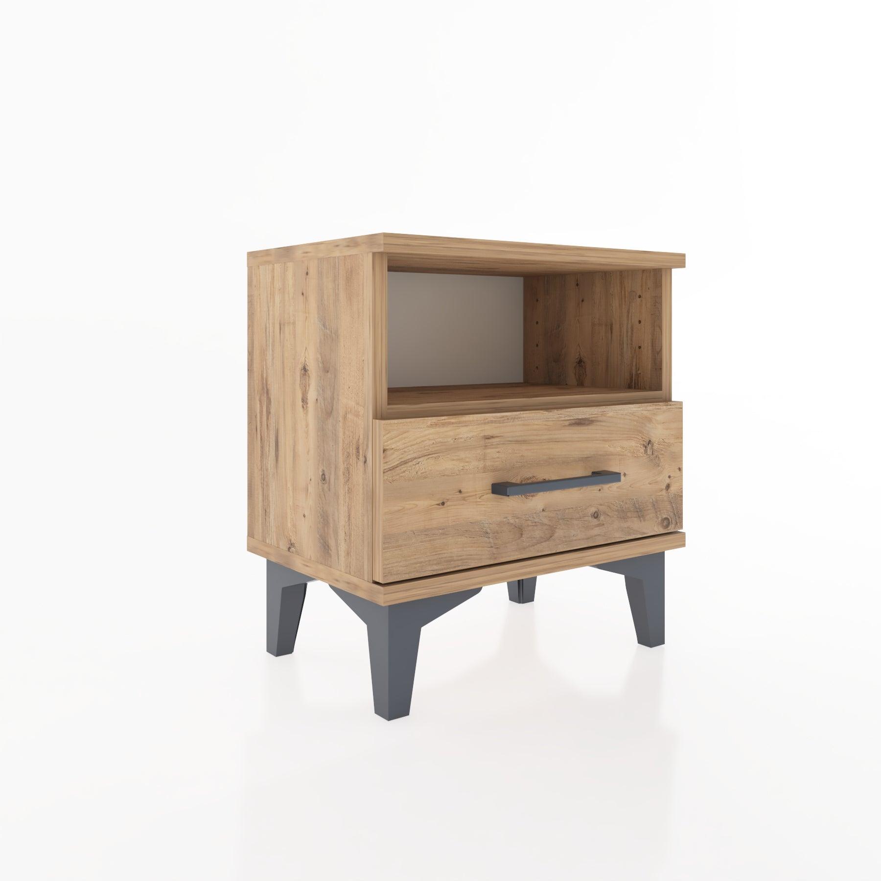 Woodntry Modüler Komodin Raf ve Çekmece 44x30x36 cm Çam - Woodntry