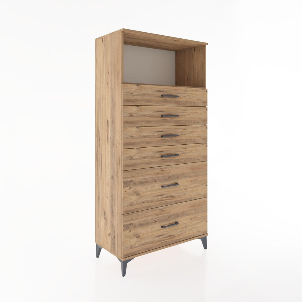 Woodntry Modular Cabinet Pine 88x44x170 cm with Drawers and Shelves CR45-3
