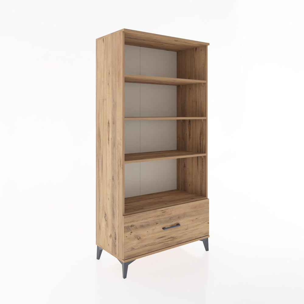 Woodntry Modüler Dolap Çam 88x44x170 cm Çekmeceli ve Raflı CR44-3