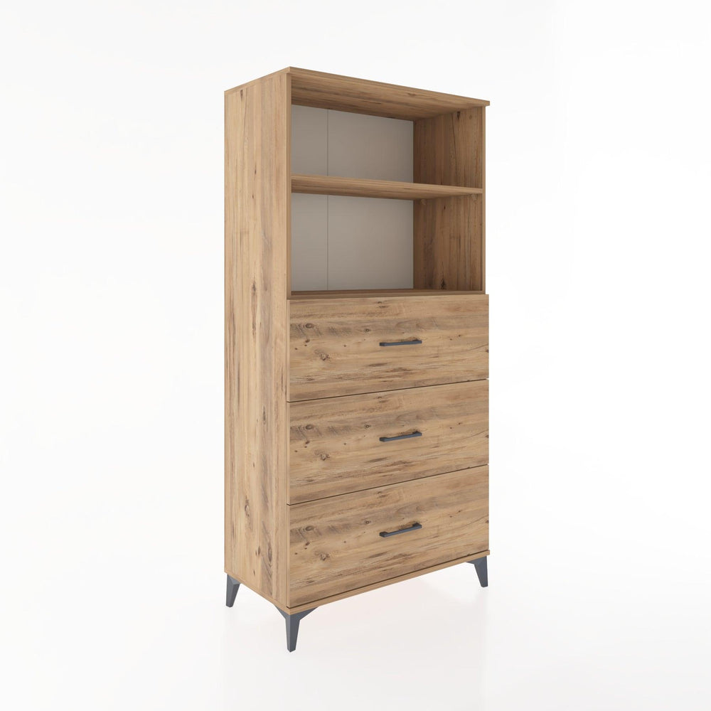 Woodntry Modular Cabinet Pine 88x44x170 cm with Drawers and Shelves CR52-3